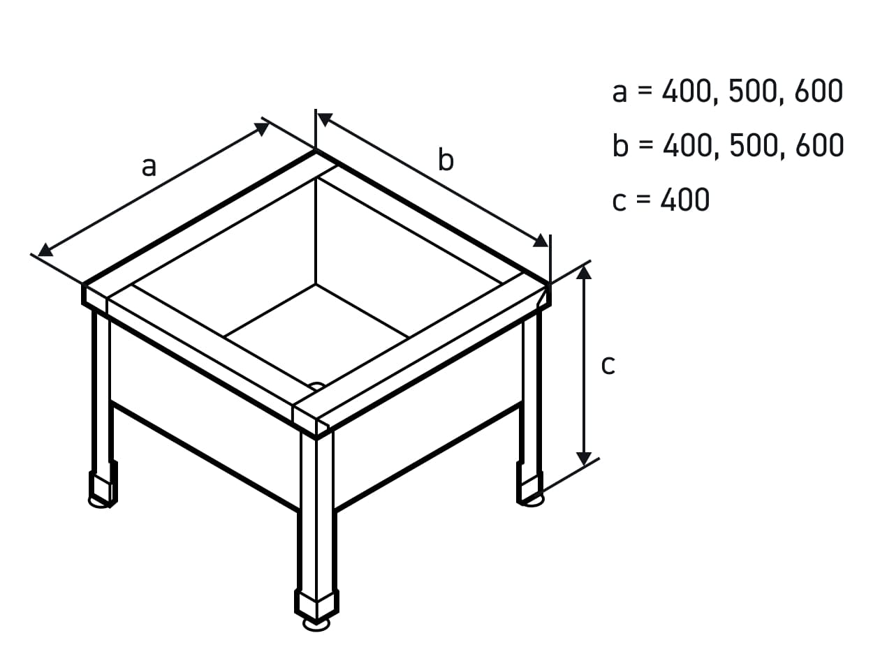 Размеры моповых ванн Вмоп
